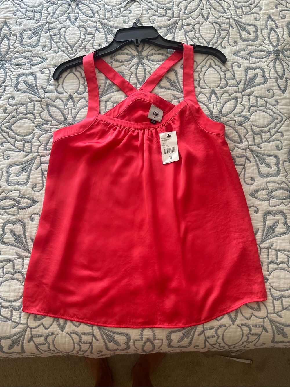 CAbi Bright Red Crisscross-Strap Camisole